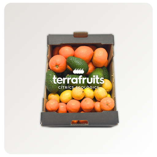 Caja Mixta BIO de Mandarinas 1ª campaña, Naranjas de mesa, Aguacates y Limones